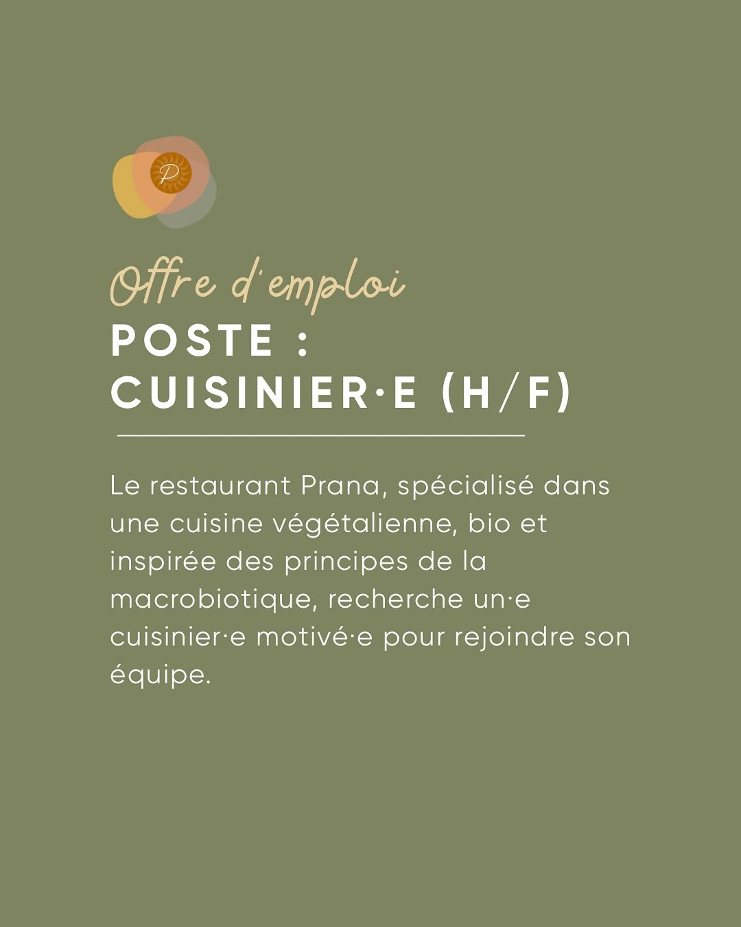 Prana restaurant sur Instagram