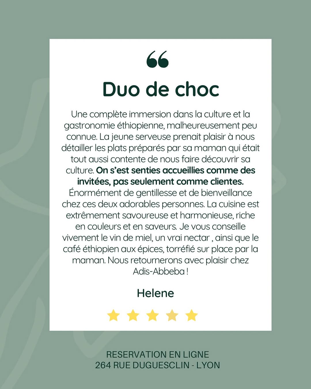 Restaurant Addis Abeba sur Instagram