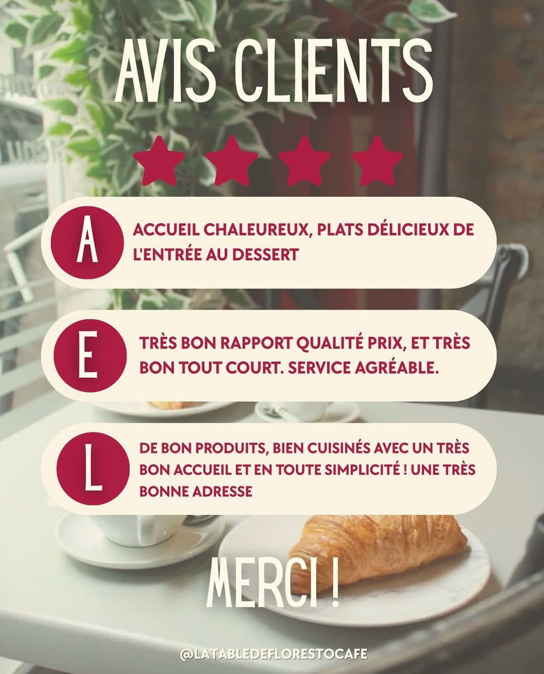 Restaurant Cafe La Table de Flo sur Instagram