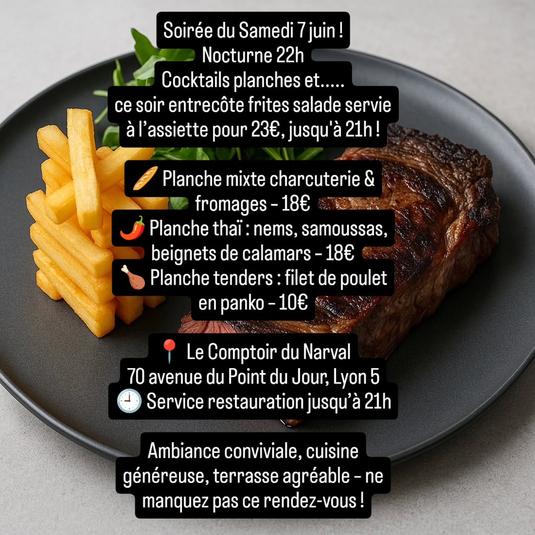 Le Comptoir du Narval – Restaurant Lyon 5 sur Instagram
