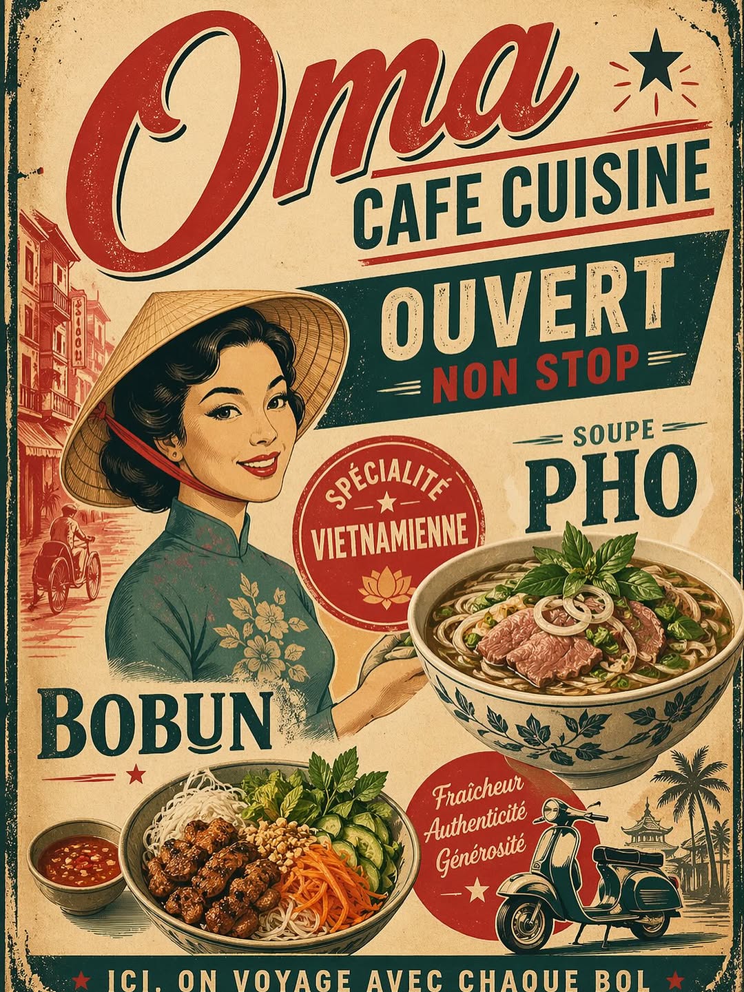 O ma café restaurant vietnamien bar à cocktail sur Instagram