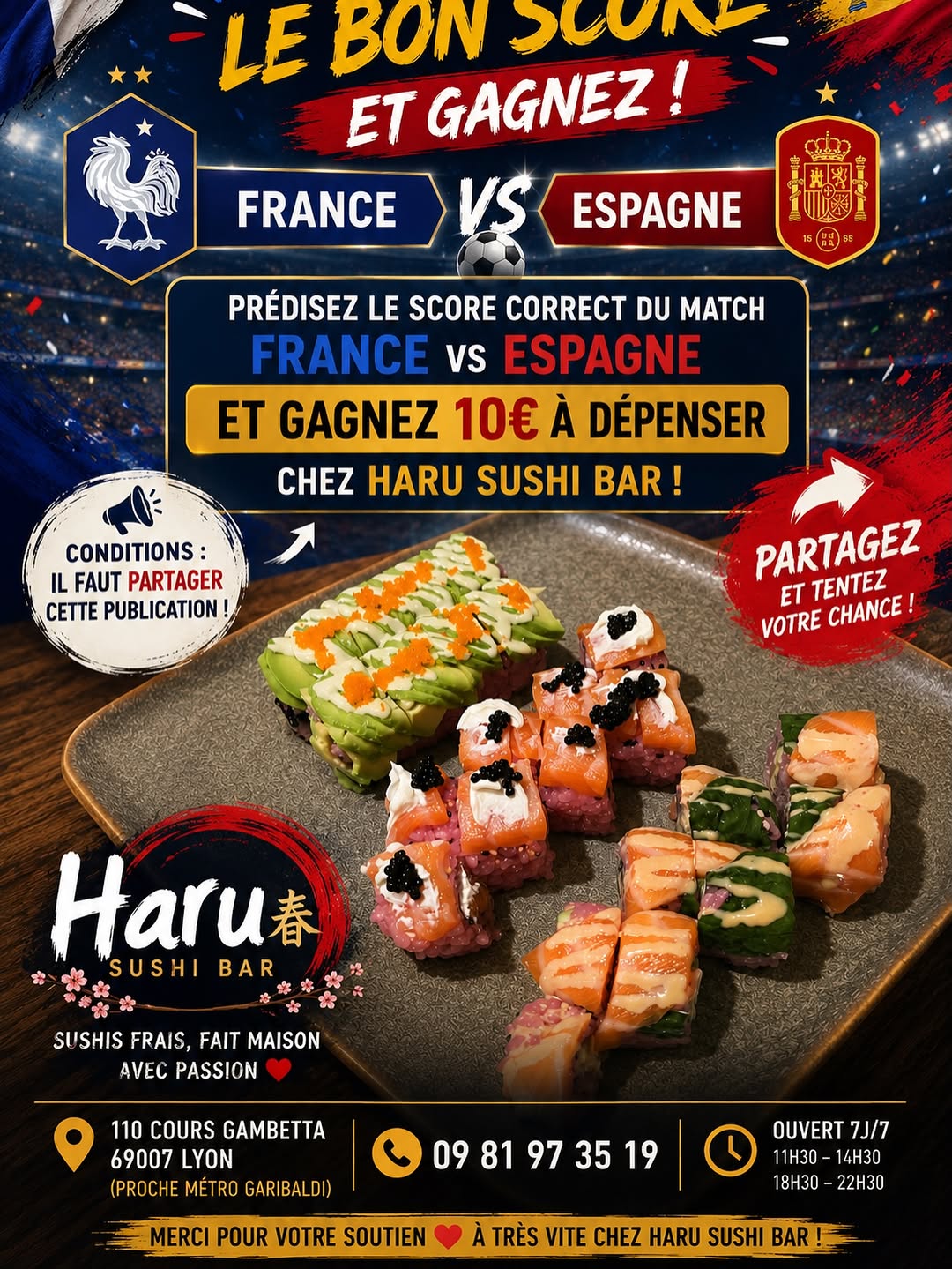 Haru Sushi Bar Gambetta sur Instagram